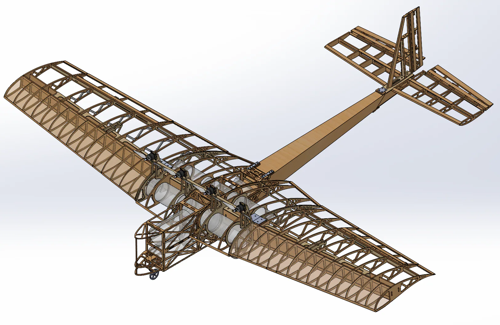 CAD model of the full Leviathan airframe.